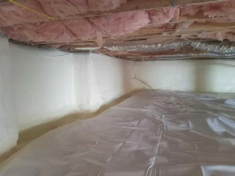Crawl space encapsulation with closed-cell spray foam for Attic Insulation in Hattiesburg